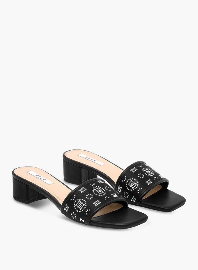 ELLE Women Embellished Block Heel Sandals - Image 1