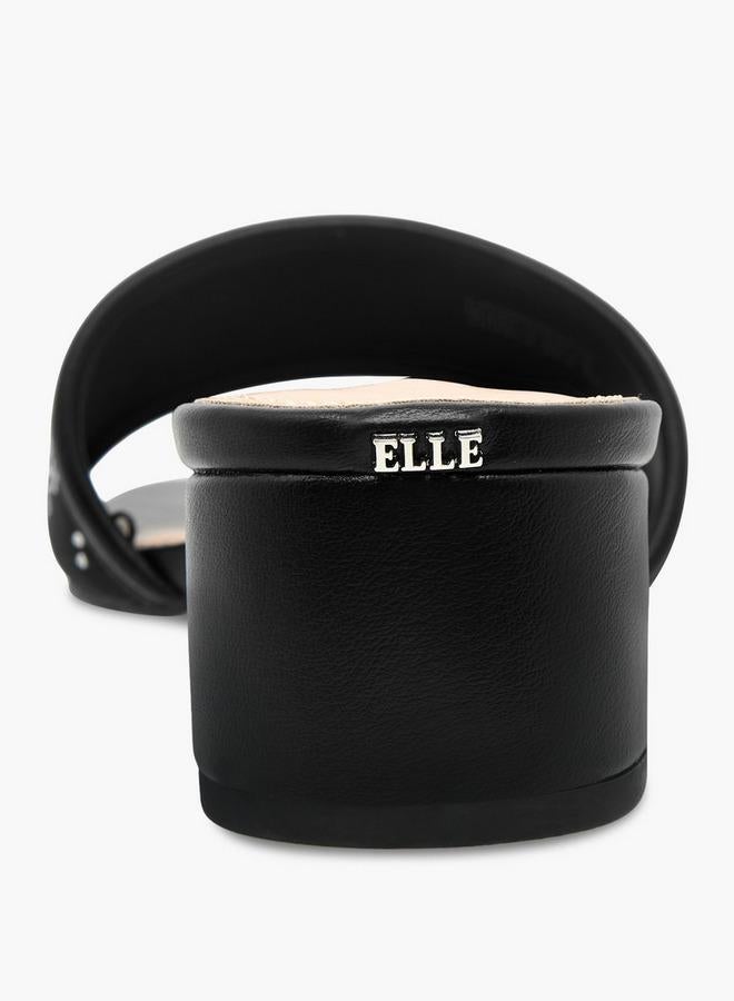 ELLE صنادل نسائية بكعب مربع مزينة - Image 5
