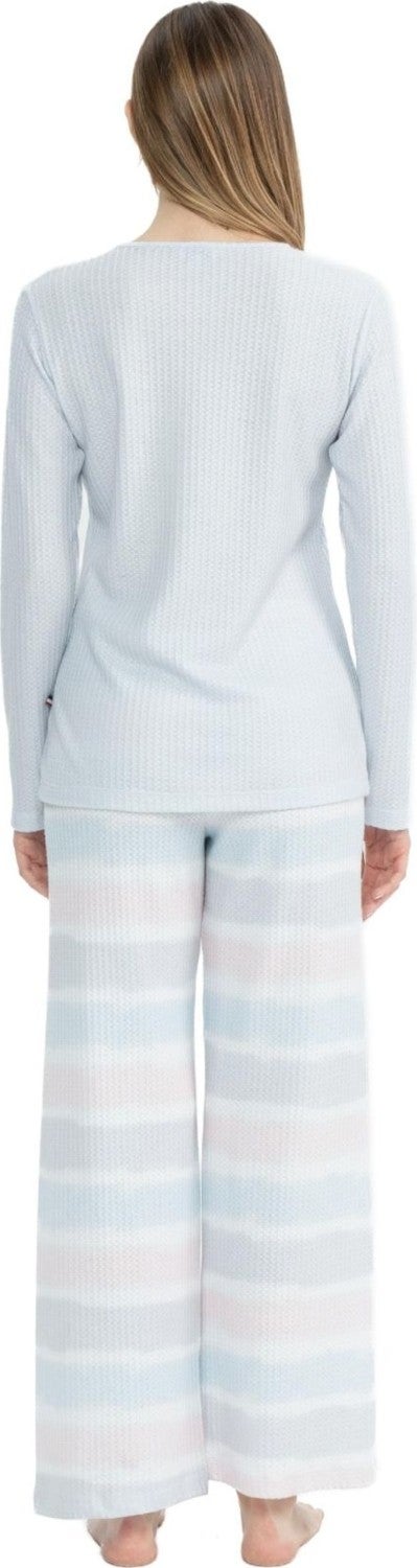 U.S. Polo Assn. 17096 Women's Gray Long Sleeve Plaid Pajama Set - Image 3