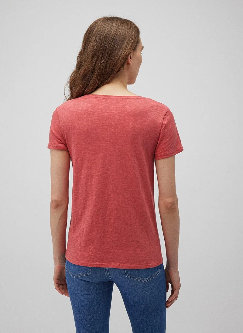 MAVI V Neck Red Basic T-Shirt
