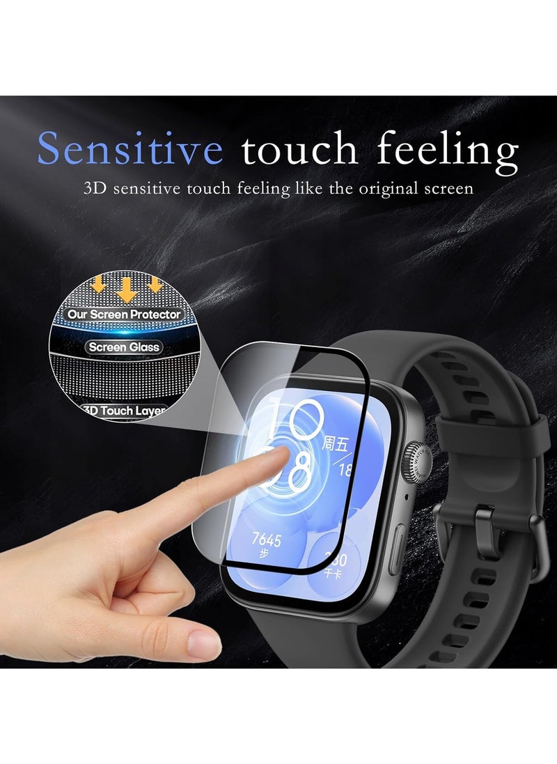 Youque - 2Pcs Screen Protector for HUAWEI Watch Fit 4, Curved Full Coverage Anti-Scratch Clear Soft Film - Image 1