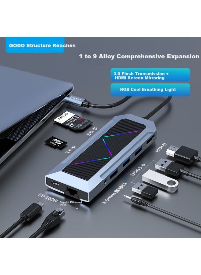 Godo o Expansion Dock Type-c To Hdmi Adapter For Tablets, Laptops, Smartphones, Desktop Computers Usb 3.0 Screen Mirroring Converter Hub With Thunderbolt 4 Port - Image 1