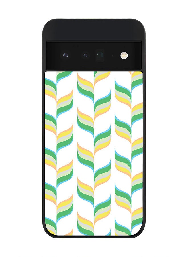 Stylizedd Rugged Black edge case for Google Pixel 6 Pro 5G Slim fit Soft Case Flexible Rubber Edges Anti Drop TPU Gel Thin Cover - Retro Leaves - Image 1