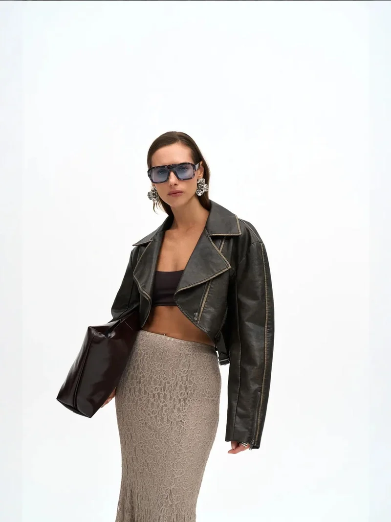 Mai Collection MAI STUDIOS Carnas Faux Leather Jacket