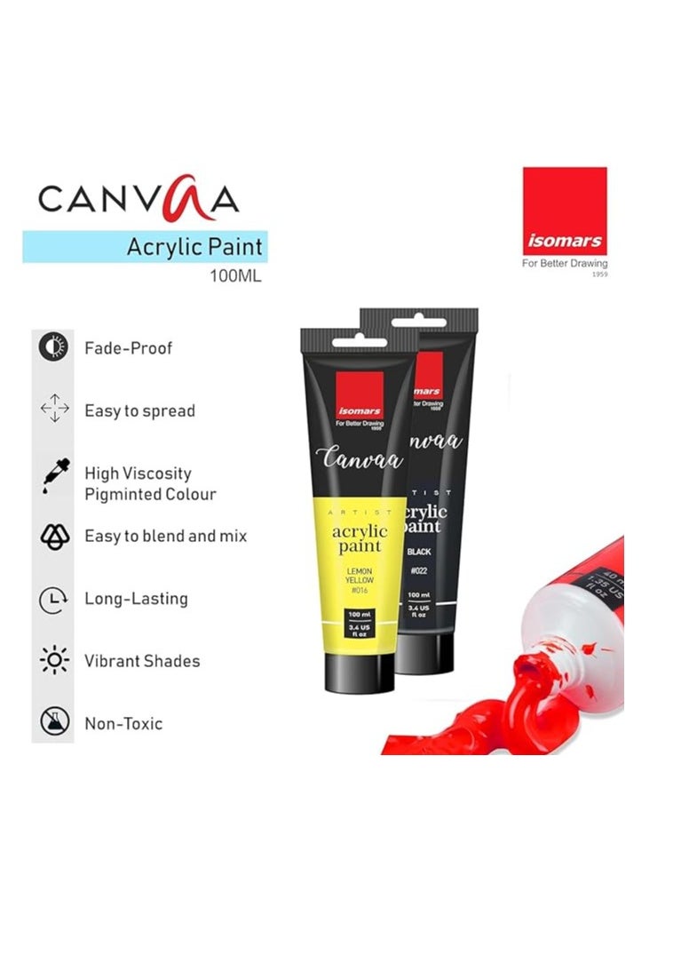 Isomars CANVAA Black & White Acrylic Paint Combo - 100ml - ARTIST SERIES - pzsku/Z568FBBDC098CBF0CE25FZ/45/_/1718623961/27e2caae-f632-45d7-b95a-34bc39996fa5