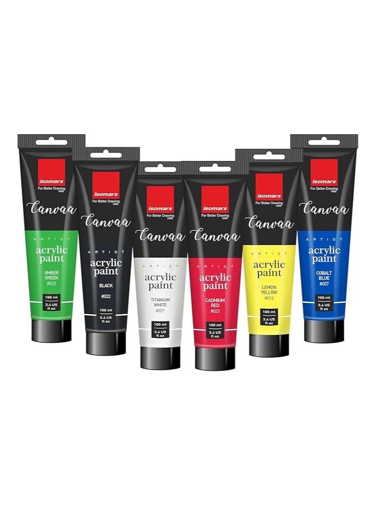 Isomers Isomars CANVAA Black & White Acrylic Paint Combo - 100ml - ARTIST SERIES - Image 3