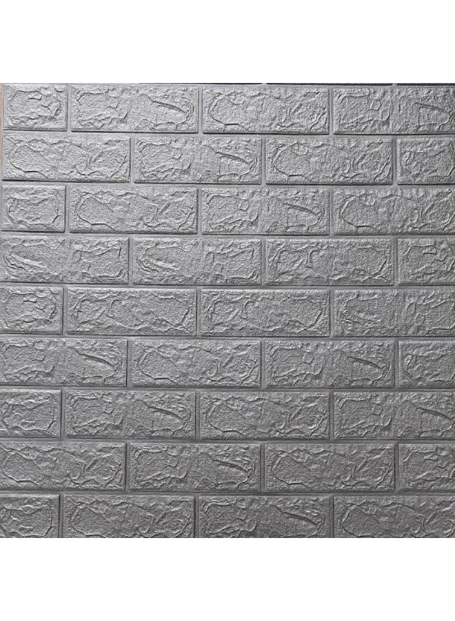 70cm*1m Solid Color Brick Pattern Self-adhesive Foam Soft Pack Anti-collision 3d Stereo Wall Paste Wallpaper 