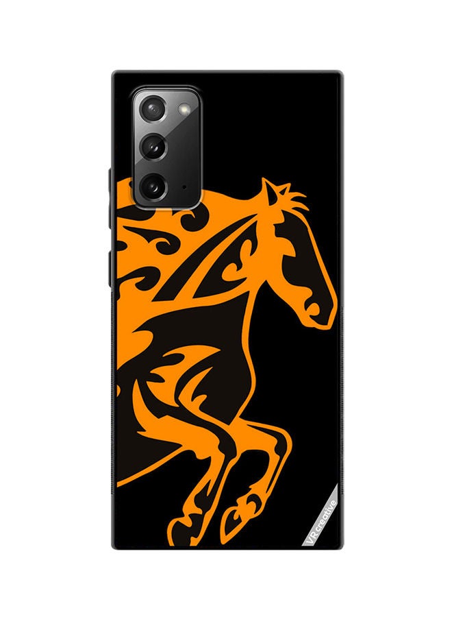 VR CREATIVE Protective Case Cover For Samsung Galaxy Note20 5G Horse Flame Design Multicolour - Image 1