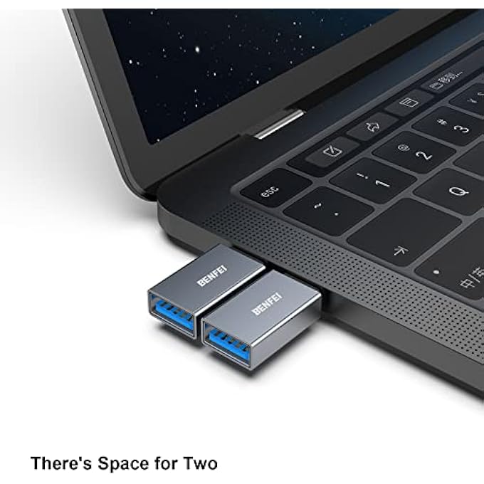 Benfei USB C TO USB 3.0 ADAPTER, 3 PACK USB C TO A MALE TO FEMALE ADAPTER COMPATIBLE WITH MACBOOK 2018 2017 2016, SAMSUNG GALAXY NOTE 8, GALAXY S8 S8+ S9, GOOGLE PIXEL, NEXUS, AND MORE - Image 2