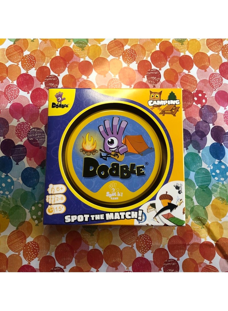 DOBBLE Dobble (Camping) - Fun Visual Game to Enhance Observation and Reflexes (Arabic & English Edition) - Image 1