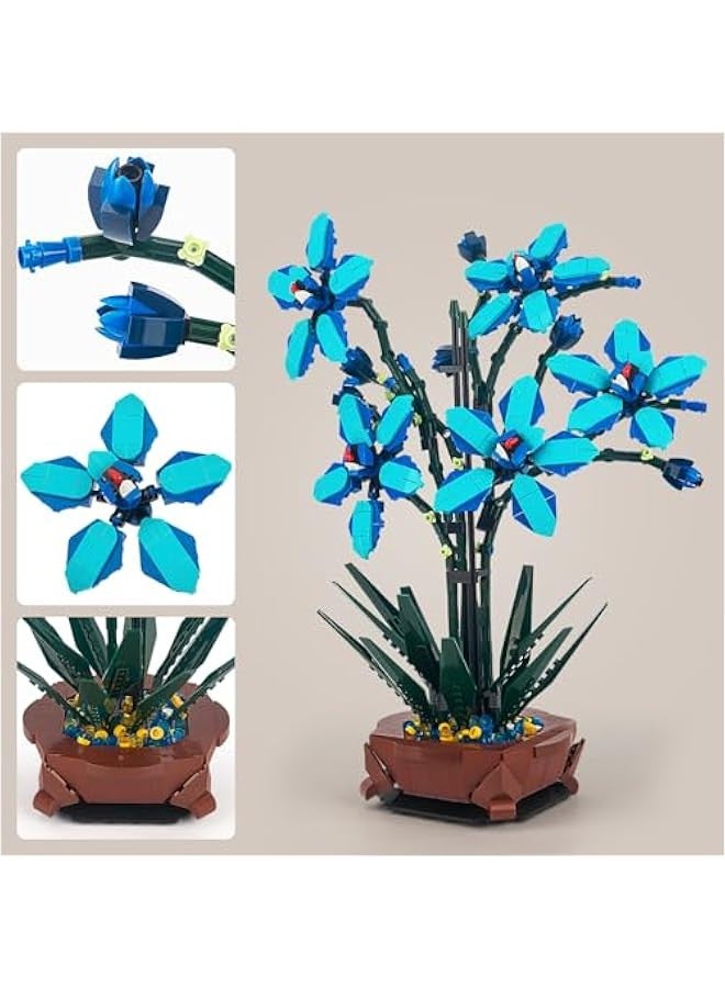 Orchid Flower Building Set, Creative Botanical Collection Décor Toys, Home Décor Gift for Adults,1097pcs - Image 2