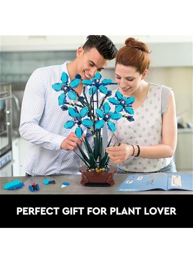 Orchid Flower Building Set, Creative Botanical Collection Décor Toys, Home Décor Gift for Adults,1097pcs - Image 4