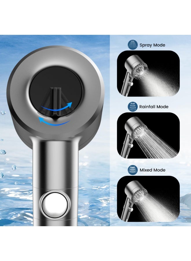 Filtered Shower Head with Handheld – High Pressure Water Flow with Multiple Spray Modes, Power Wash for Hard Water, ON/OFF Switch for Pet Bath, Showerhead with 18-Layer Filter - Image 4