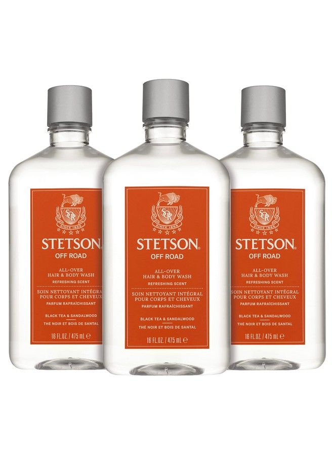 SCENT BEAUTY Stetson Offroad All Over Hair & Body Wash 3 Pack - Image 1