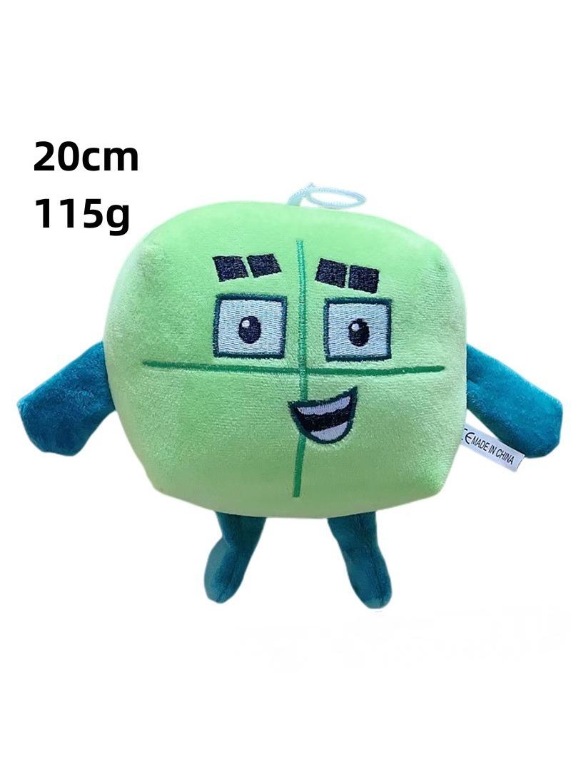 1-Pieces Alphabet Doll Funny Emojis Cotton Number Plush Toy Green-Jm4 