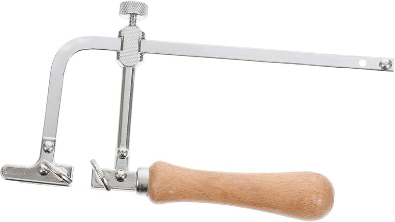 TIDTALEO Precision Coping Saw with Natural Wood Handle Adjustable Frame Hand Saw for Fine and Detailed Cutting for Woodworking and Craft Projects - Image 1