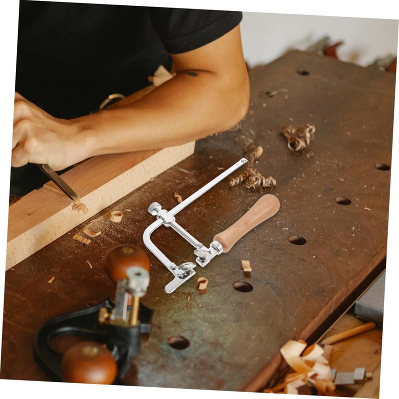 TIDTALEO Precision Coping Saw with Natural Wood Handle Adjustable Frame Hand Saw for Fine and Detailed Cutting for Woodworking and Craft Projects - Image 5