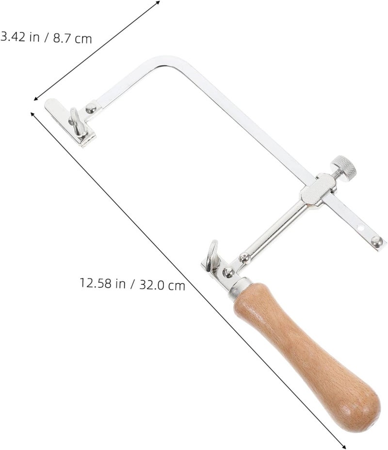 TIDTALEO Precision Coping Saw with Natural Wood Handle Adjustable Frame Hand Saw for Fine and Detailed Cutting for Woodworking and Craft Projects - Image 2