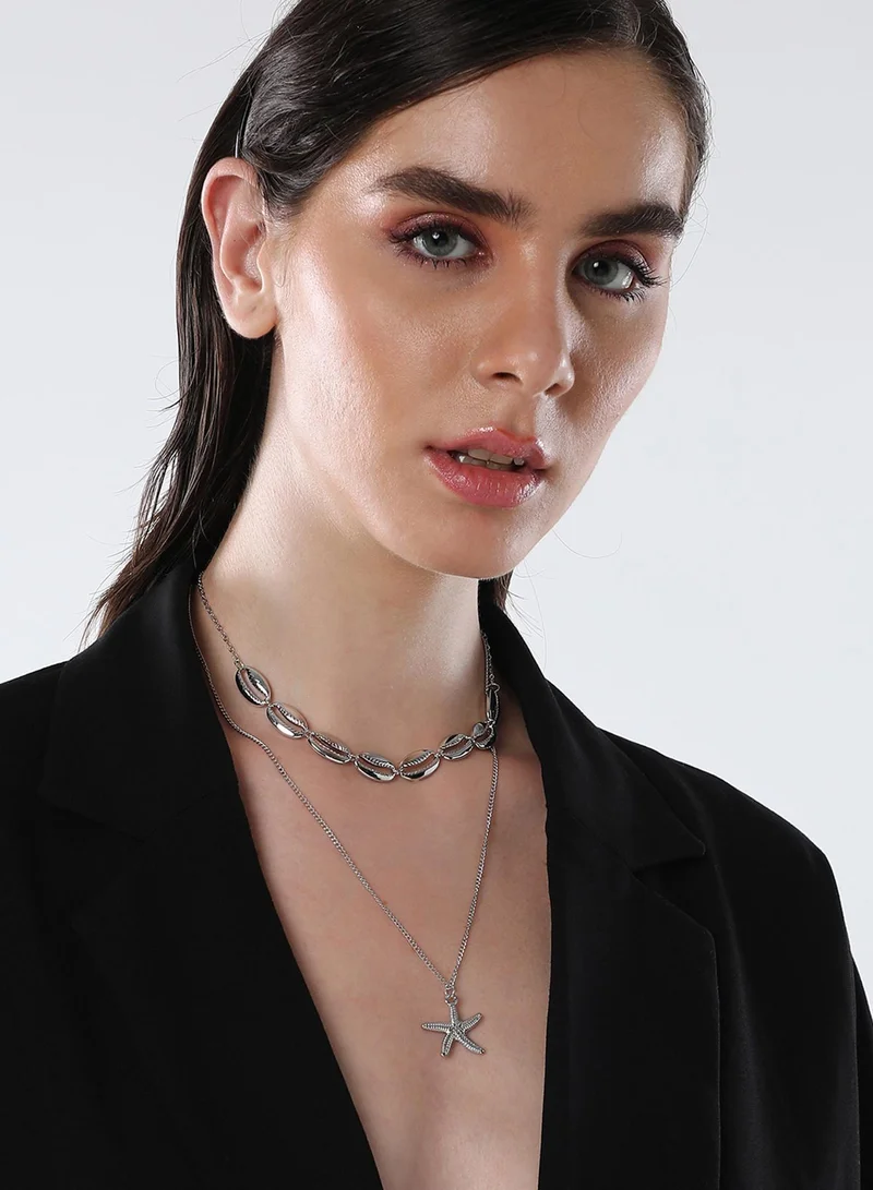 SOHI Bahamas Layered Artificial Necklace Jewellery