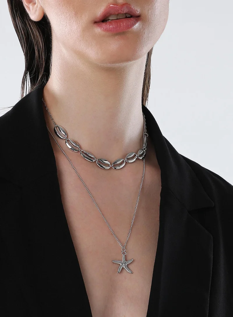 SOHI Bahamas Layered Artificial Necklace Jewellery