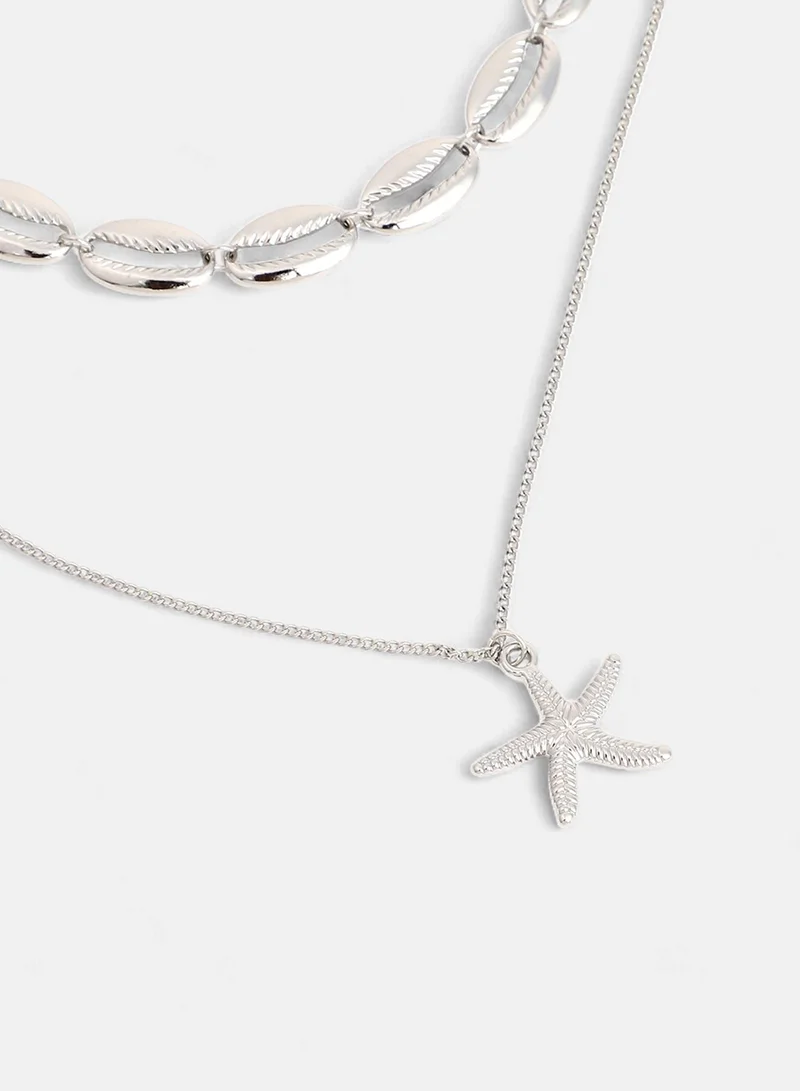 SOHI Bahamas Layered Artificial Necklace Jewellery