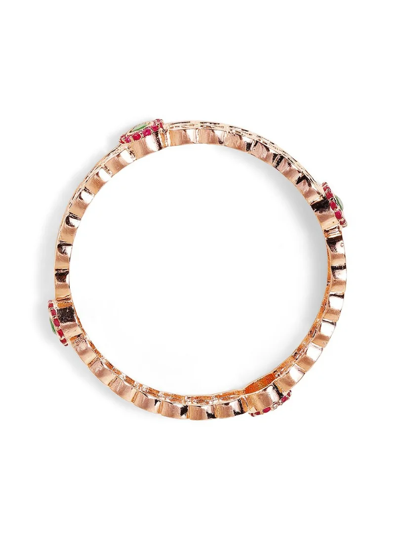 Priyaasi Set Of 2 Plated Stone Studded Bangles