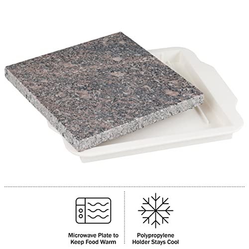 Chef Buddy Food Warmer Plate - Microwavable 9-Inch Marble Hot Plate Keeps Food Warm Longer - Great for Parties, Family Gatherings, and Holidays - Image 5