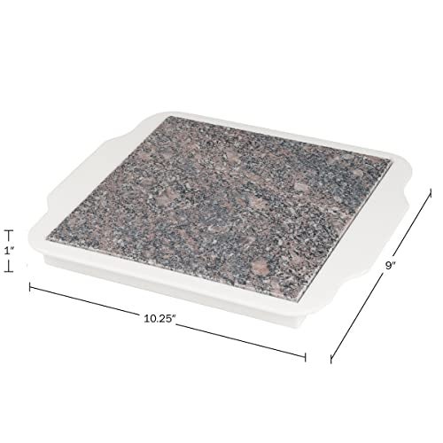 Chef Buddy Food Warmer Plate - Microwavable 9-Inch Marble Hot Plate Keeps Food Warm Longer - Great for Parties, Family Gatherings, and Holidays - Image 3