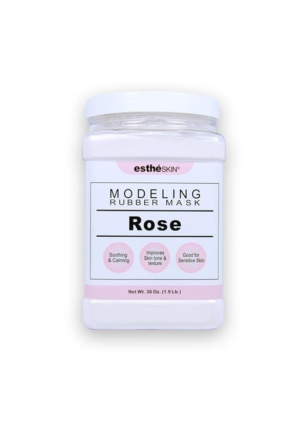 estheskin Peel Off Type Modeling Rubber Mask Powder Jar for Facial Skin Care Treatment 30oz 850g Measuring Spoon Included 30oz 106Rose 