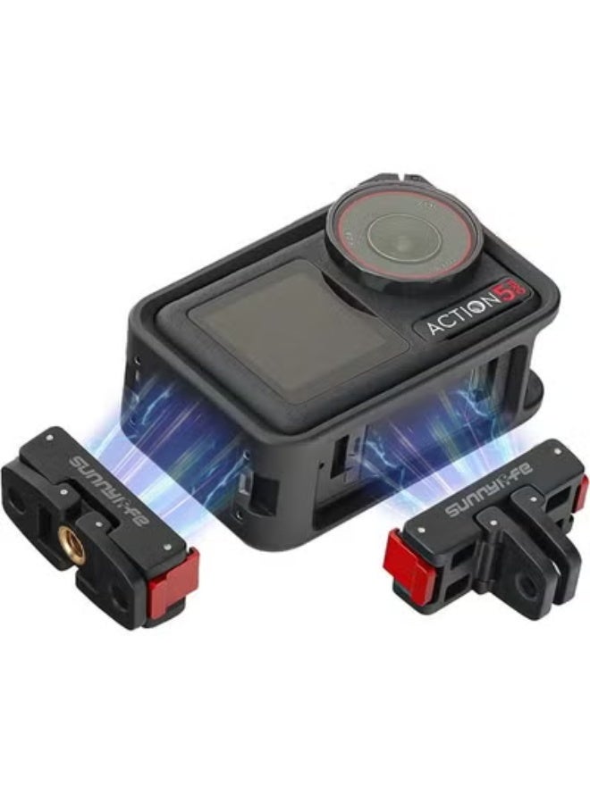 سني لايف محول تركيب مغناطيسي متعدد الوظائف قابل للطي سريع الإصدار لكاميرا DJI Osmo Action 5 Pro/Action 4/3/2 - Image 2