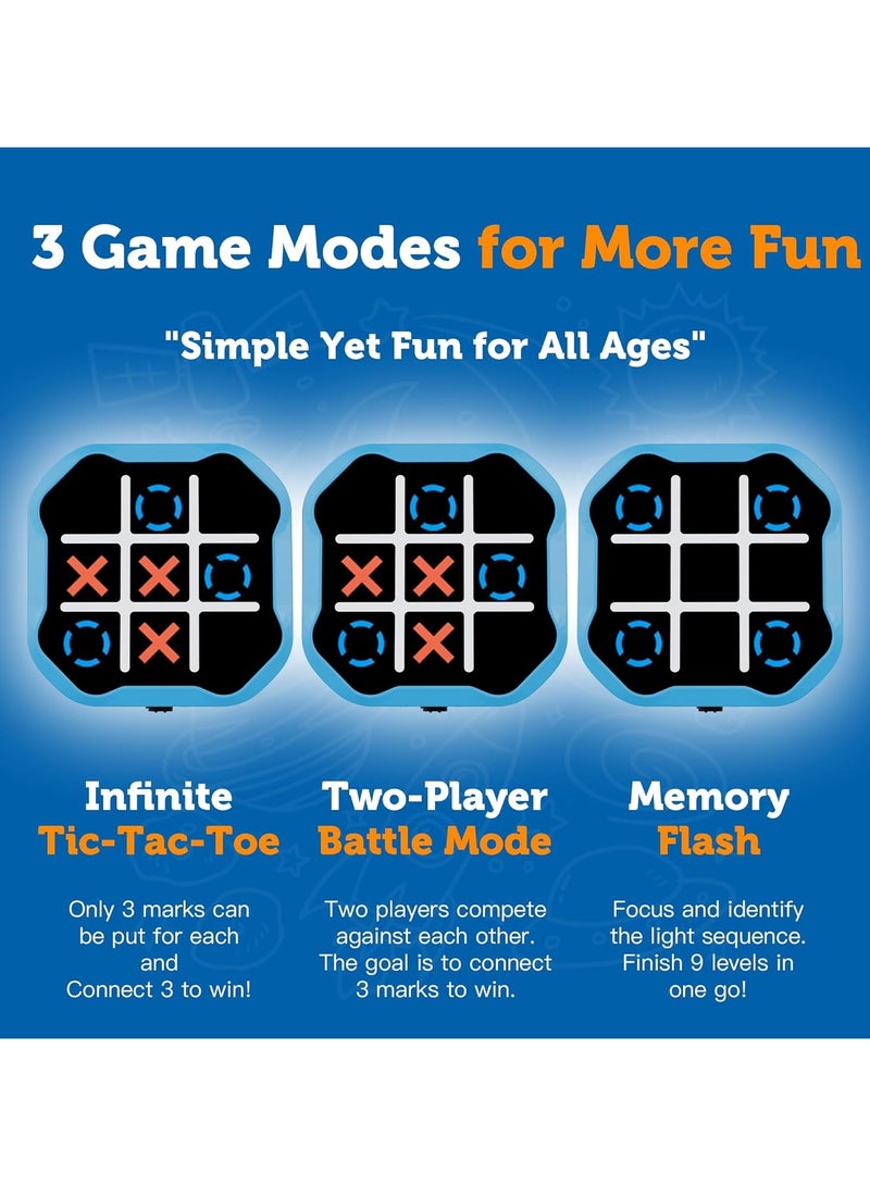 Children's Handheld Game, 3-in-1 Electronic Tic-Tac-Toe Toy with Memory Challenge and Silent Mode, Fun Gift for Boys and Girls - Image 5