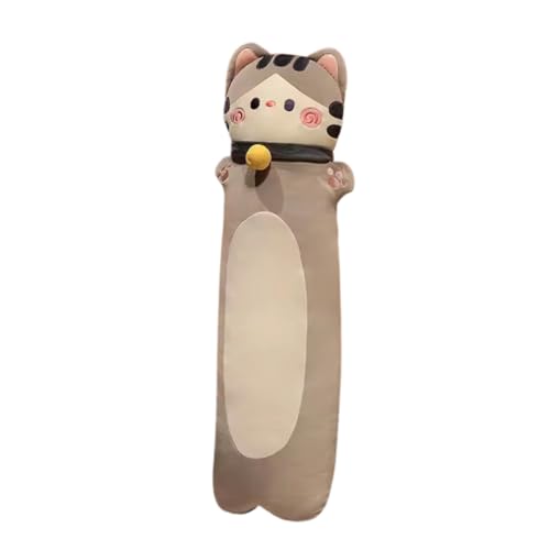 TechMax Solution Grey Neck Ball Long CAT Plush Pillow - Image 1