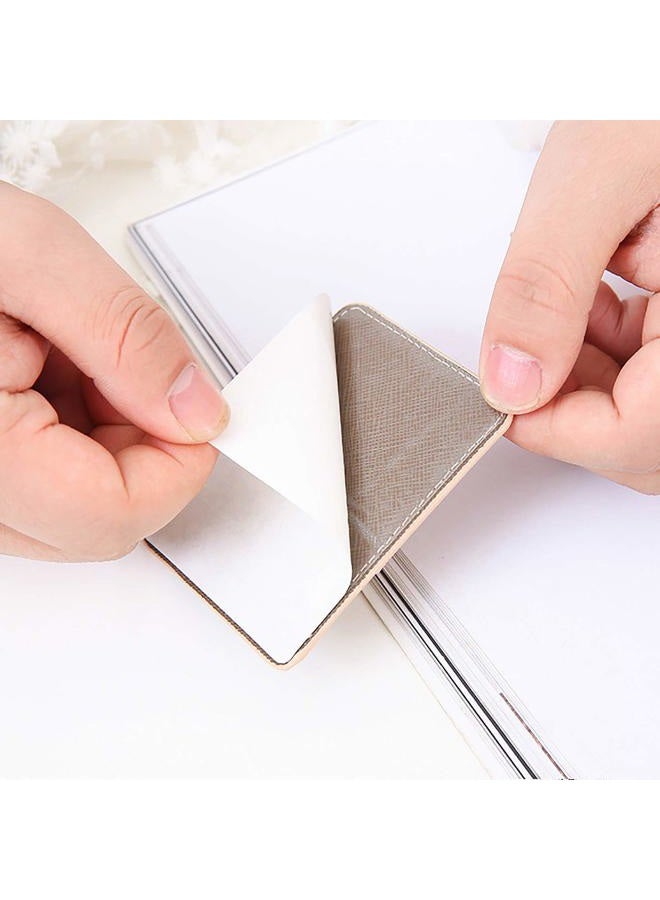 lenoup PU Leather Stick on Cell Phone Wallet,Cell Phone Card Holder Phone Pocket for Credit Card, Business Card ID and Keys(Beige) - Image 3