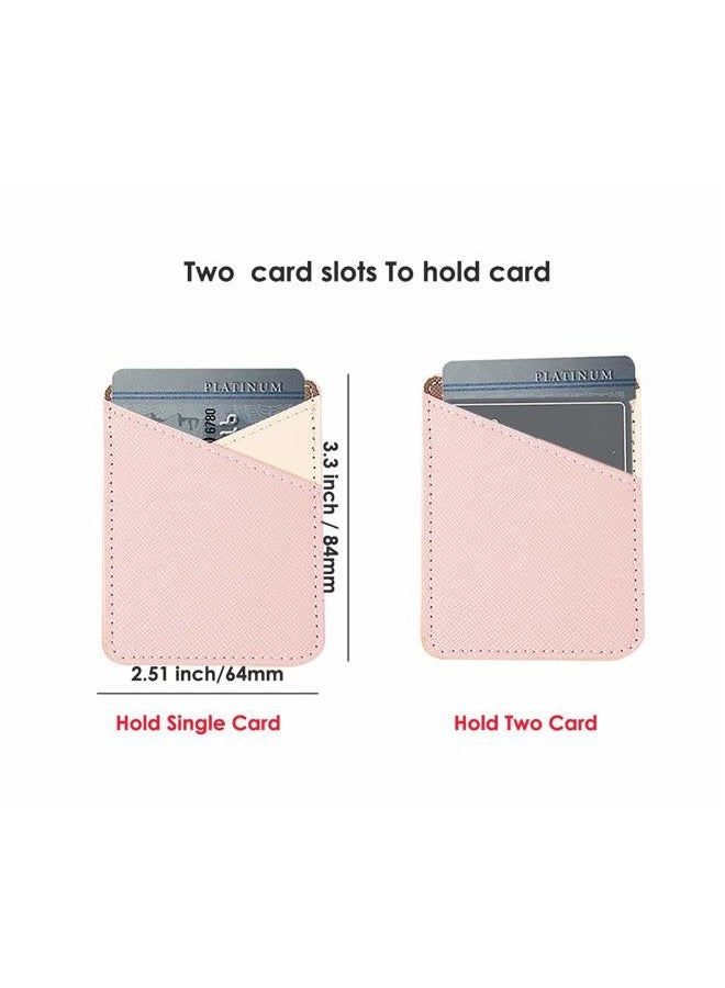 lenoup PU Leather Stick on Cell Phone Wallet,Cell Phone Card Holder Phone Pocket for Credit Card, Business Card ID and Keys(Beige) - Image 5