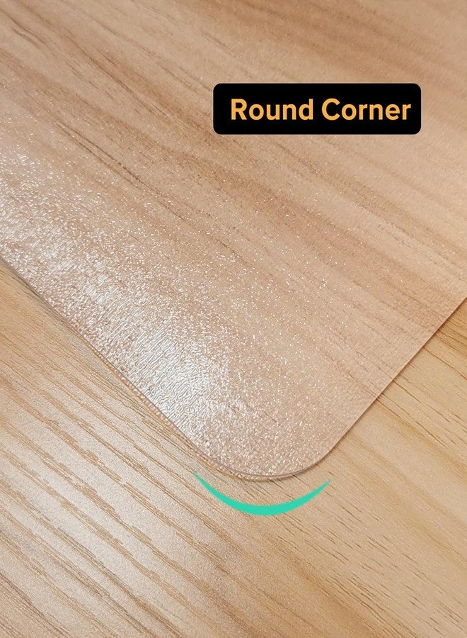 FURKIT سجادة أرضية شفافة غير لامعة، سجادة أرضية متينة من مادة PVC مقاومة للخدش (28 بوصة × 36 بوصة) - Image 5