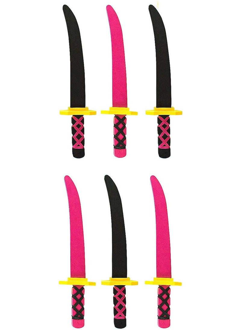 Generic - Lightweight Safe Soft Foam Toy Swords Ninja Pirate Style with Handle for Party Favors, Children Games & Activities (6 Pack) - Image 1