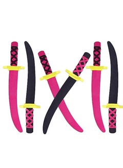 Lightweight Safe Soft Foam Toy Swords Ninja Pirate Style with Handle for Party Favors, Children Games & Activities (6 Pack)