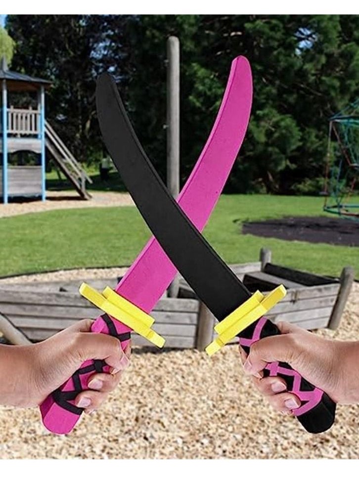 Generic - Lightweight Safe Soft Foam Toy Swords Ninja Pirate Style with Handle for Party Favors, Children Games & Activities (6 Pack) - Image 1