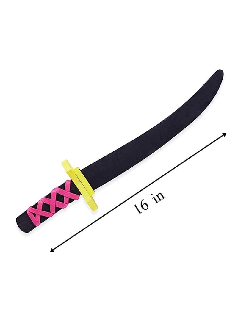 Generic - Lightweight Safe Soft Foam Toy Swords Ninja Pirate Style with Handle for Party Favors, Children Games & Activities (6 Pack) - Image 1