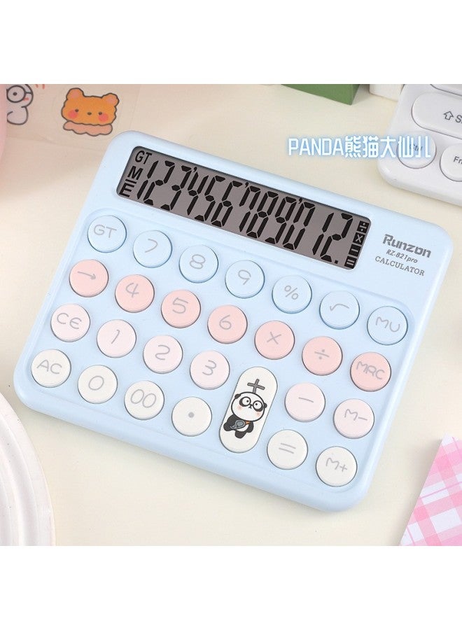 Voice New Color Matching High Color Value Mechanical Keyboard Calculator Student Exam Special Portable Computer 12-bit