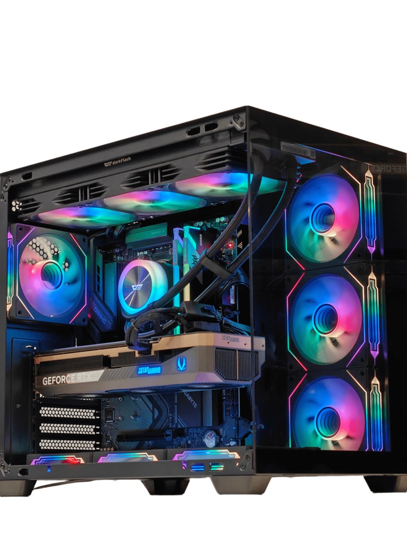 Mostech General Trading LLC Gaming Pc Ryzen 9 9950X3D | RTX 5080 16GB | RAM 32GB DDR5 6000MHz | SSD NVMe 2TB | Liquid Cooler LCD 360mm | Win 11 Pro | 1 Year Warranty BLACK - Image 1