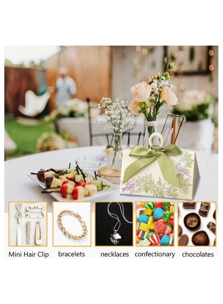 10 PCS Decorative Candy Boxes Adorned with Ribbons  Ideal for Occasions Like Mother'S Day, Weddings, Birthdays, Anniversaries, Holiday Parties, And More - High-Quality Paper Gift Packaging - Image 2