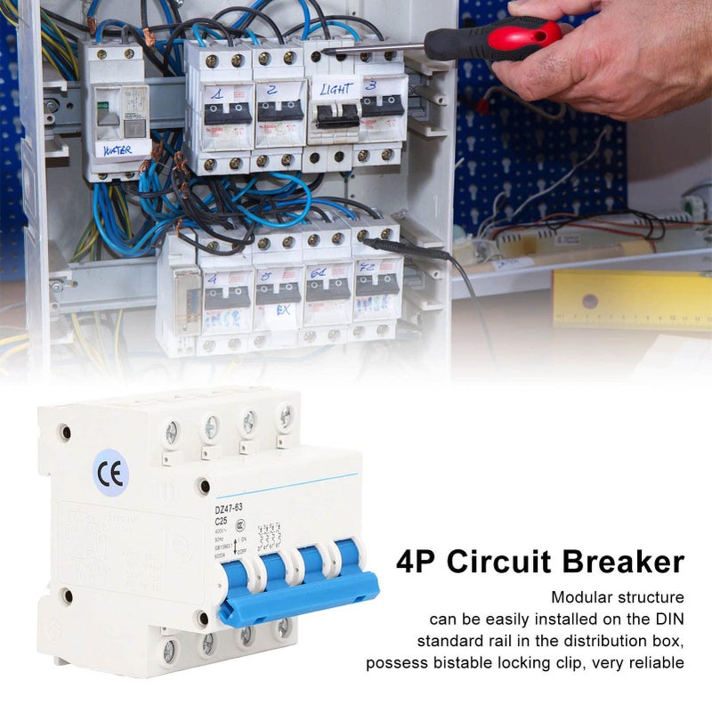4P 25A 400V قاطع دائرة مصغر للتثبيت على سكة DIN مفتاح فصل - Image 3
