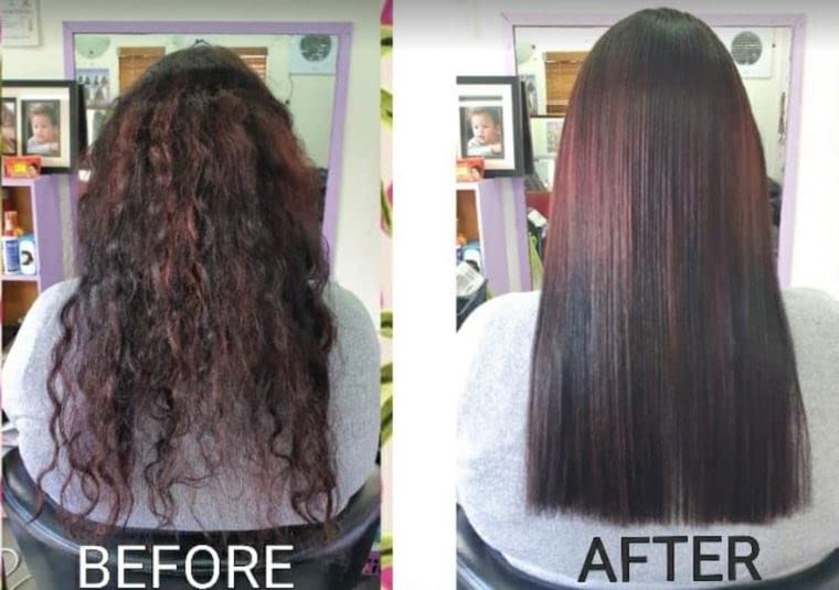 ahglow XL AHGLOW Hair Straightening & Rebonding Set with Keratin Relaxer. Complete System that Straightens Wavy, Curly, Frizzy Hair the Smooth, Silky, Shiny Way! 480gm Neutralizer and Straightening Creams - Image 3