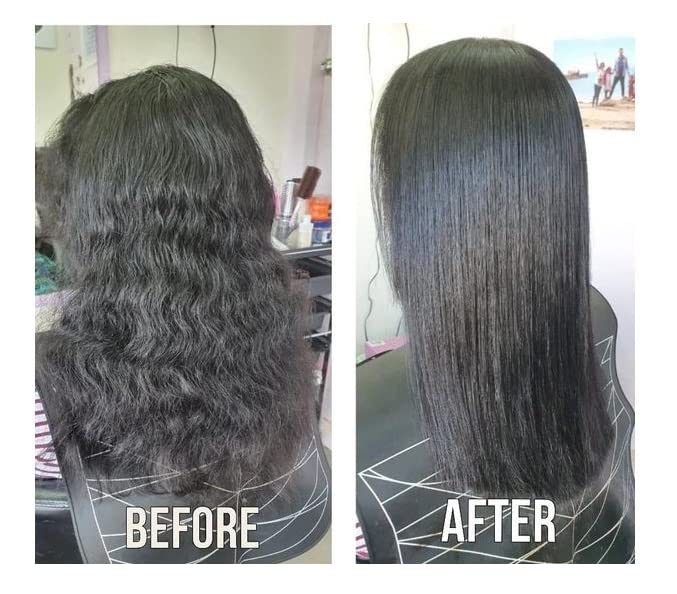 ahglow XL AHGLOW Hair Straightening & Rebonding Set with Keratin Relaxer. Complete System that Straightens Wavy, Curly, Frizzy Hair the Smooth, Silky, Shiny Way! 480gm Neutralizer and Straightening Creams - Image 2