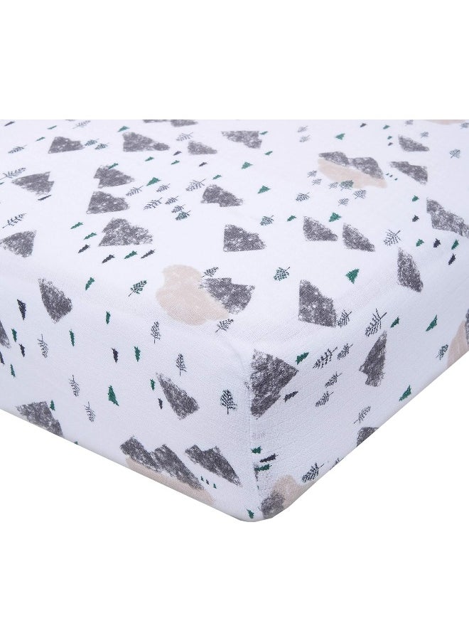 aden + anais aden + anais Essentials + Anais Classic Crib Sheet, Bear Necessities - Scenery  - Image 1