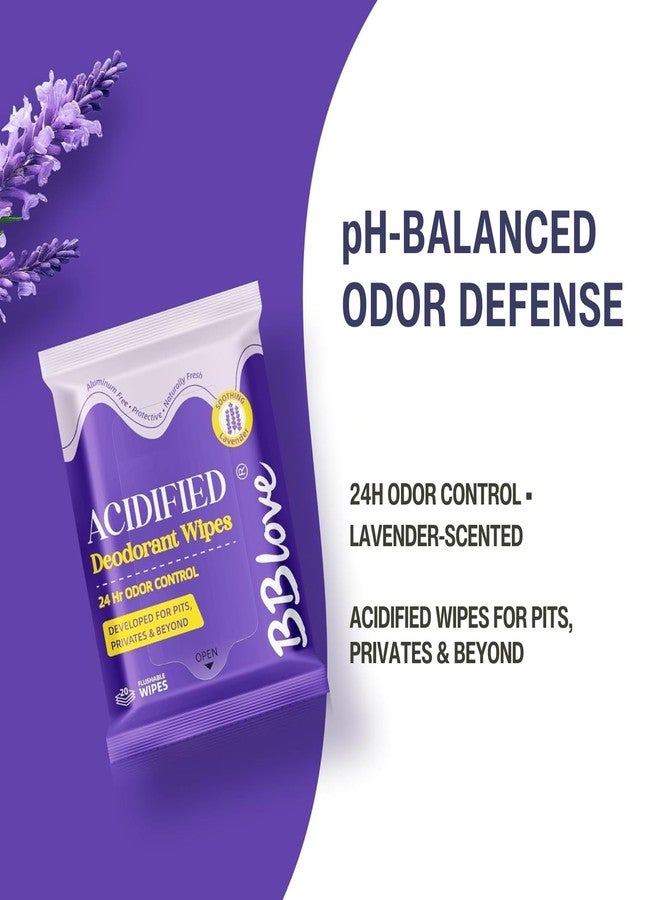 BBlove Acidified Body Wipes - 24H Odor Control, pH Balanced for Underarms & Whole Body, Aluminum-Free & Skin-Loving Formula, 80 Wipes - Image 2
