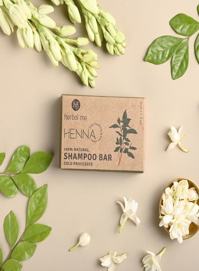 HERBAL ME HM Herbal Me Cold Pressed Henna Shampoo Bar For Deep Cleansing 100% Natural (125gm) - Image 3