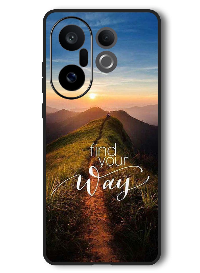 Theodor Case Compatible with Vivo X200 FE 6.31 Inch Protection Shockproof Bumper Cover Find Your Way - Image 1