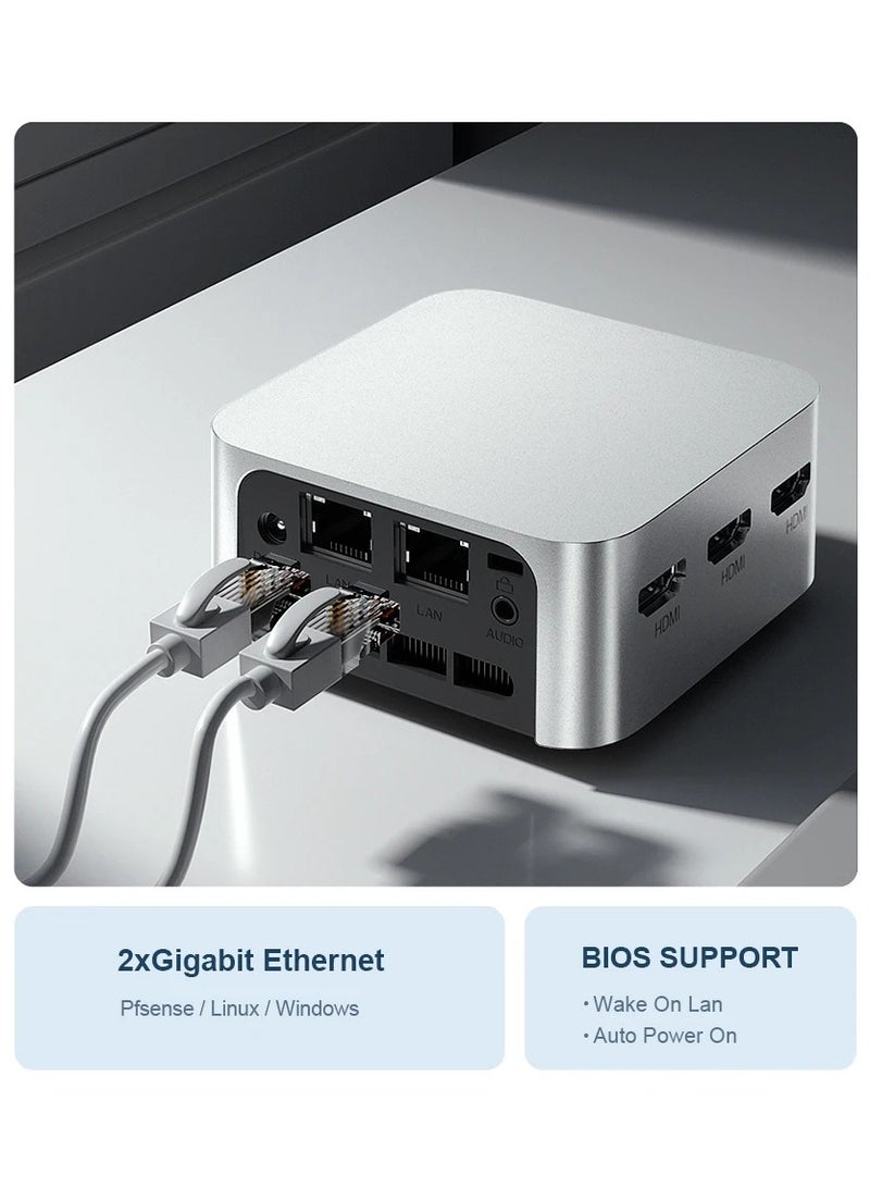 AROAQ T8Plus Mini Host Dual Gigabit Network Port N100N5095 Office Game 4K Portable MiniPC Computer  - Image 4